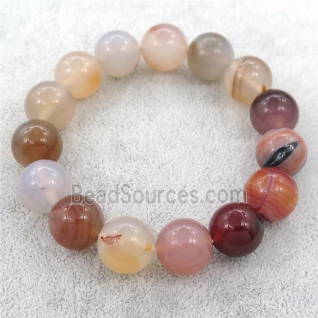 natural agate bracelet, stretchy