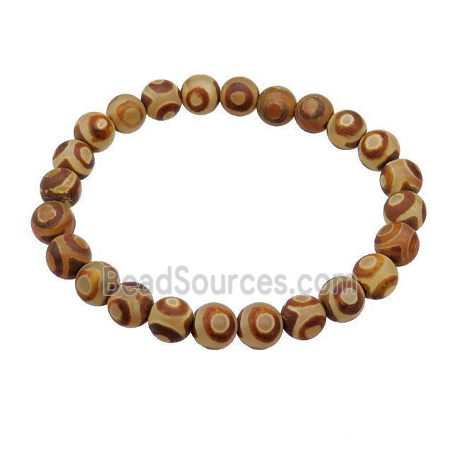 stretchy Tibetan Agate bracelet line round