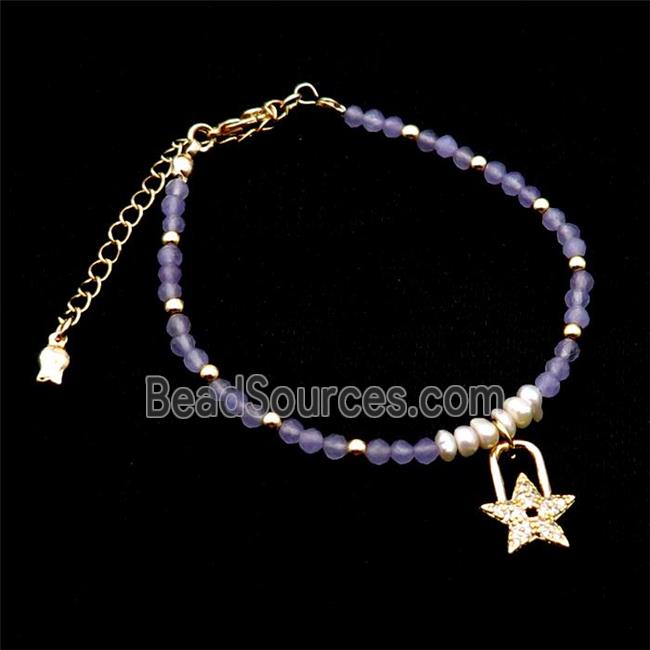 Amethyst Bracelet With Pearl