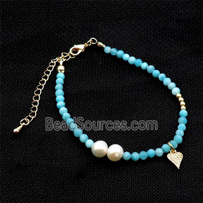 Green Amazonite Bracelet With Pearl