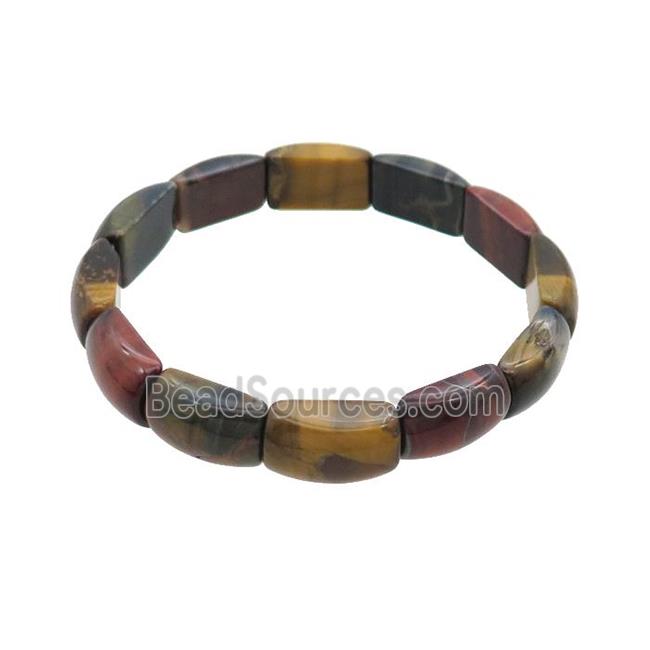 Multicolor Tiger Eye Stone Bracelet Stretchy