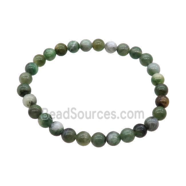 Natural Sinkiang Jadeite Bracelet Stretchy