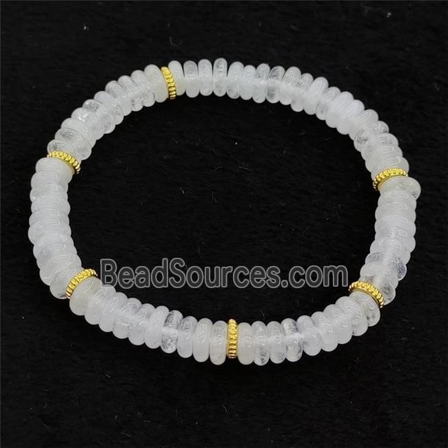 Natural Clear Angola Quartz Bracelets Stretchy