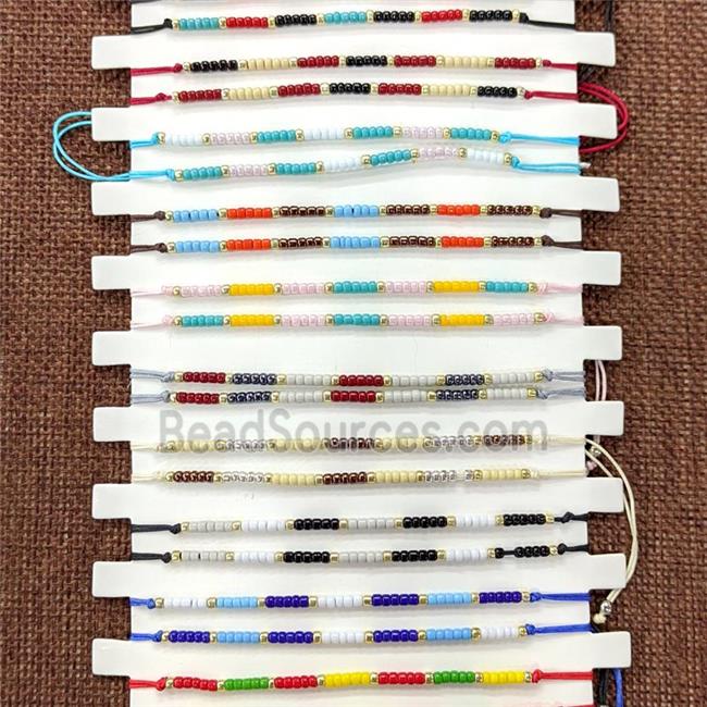 Seed Glass Bracelets Stretchy Mixed