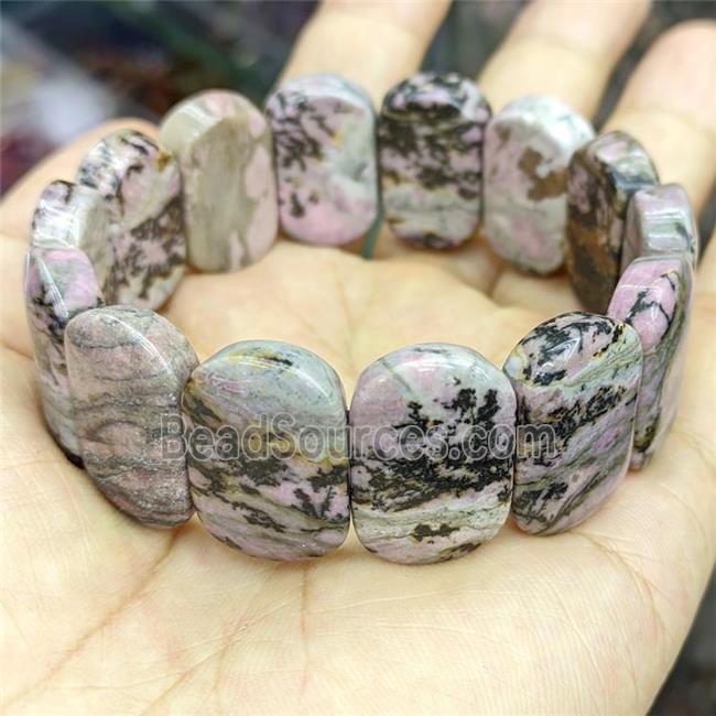 Natural Chinese Rhodonite Bracelet Stretchy