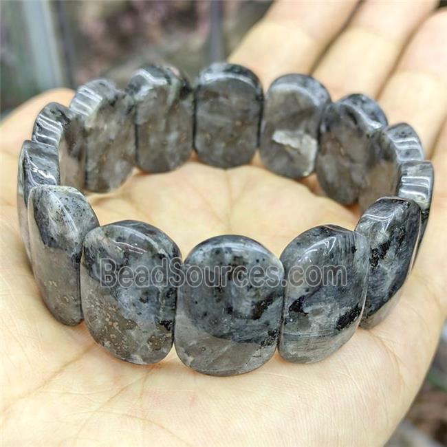 Natural Black Labradorite Bracelet Stretchy