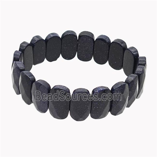 Blue Sandstone Bracelet Stretchy