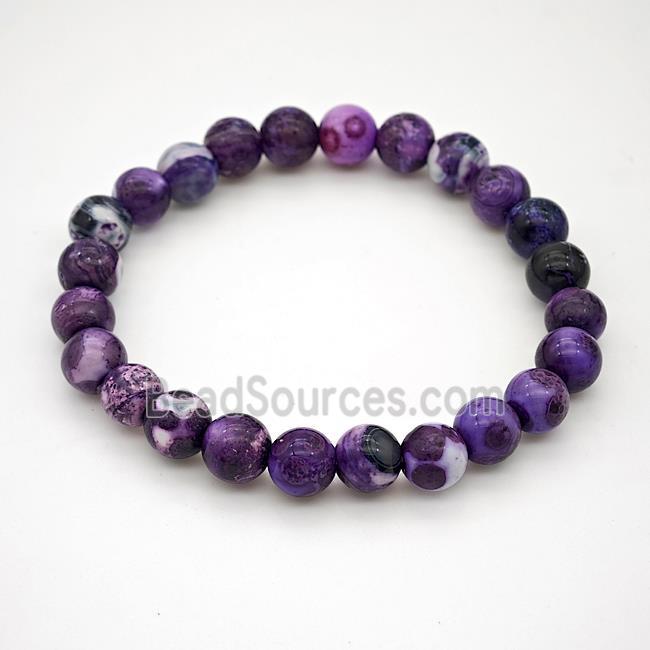 Tibetan Agate Bracelet, Round