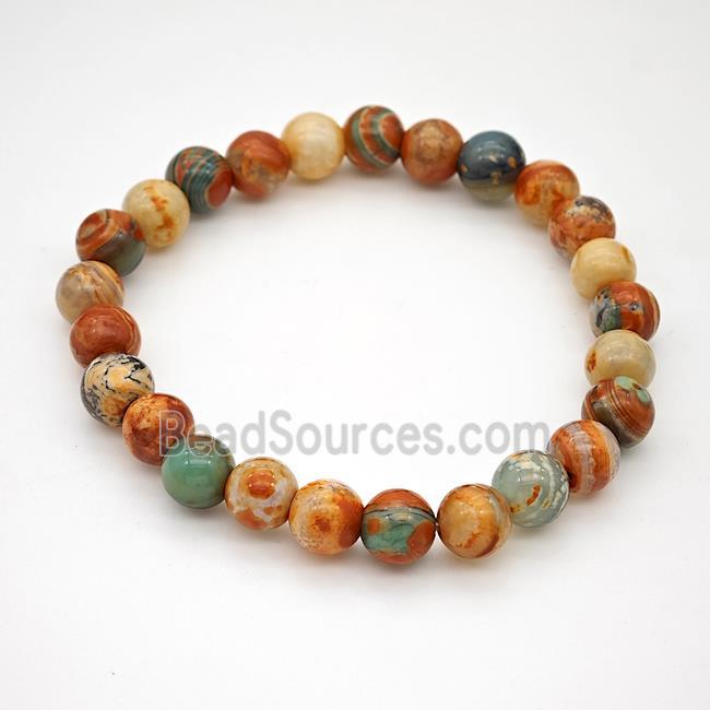 Tibetan Agate Bracelet, Round