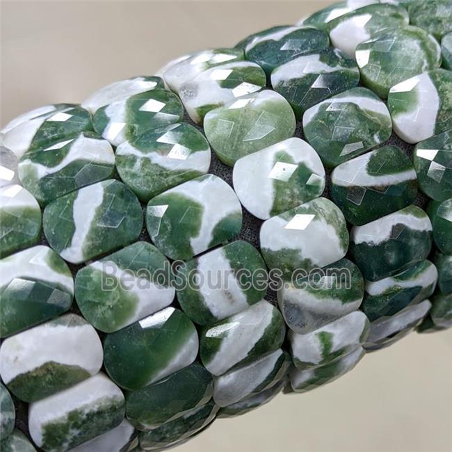 Zebra Agate Bracelet Stretchy Green