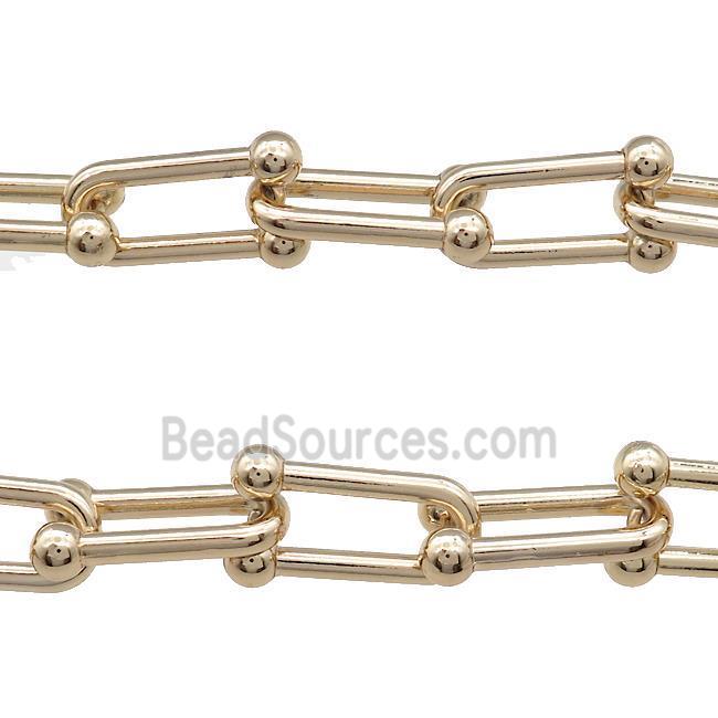 Alloy Chain U-Shape Gold Plated