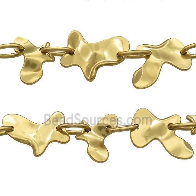 Alloy Chain Butterfly Gold Plated