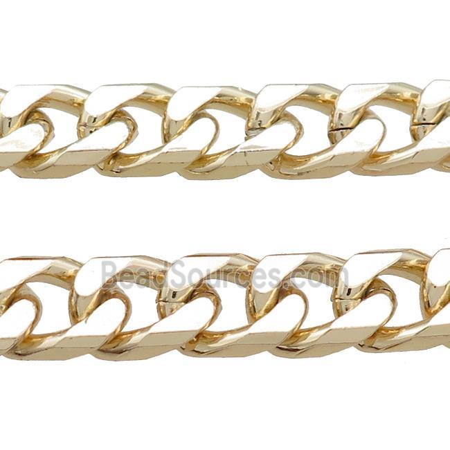 Aluminium Chain Curb Gold Plated