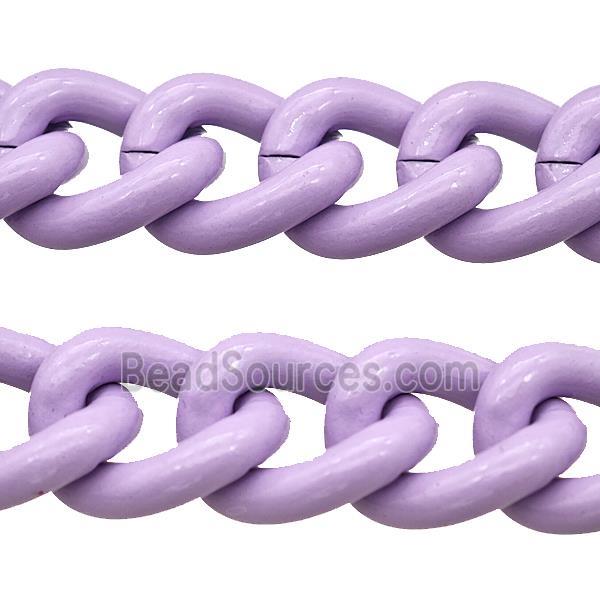 Aluminium Chain Purple Painted