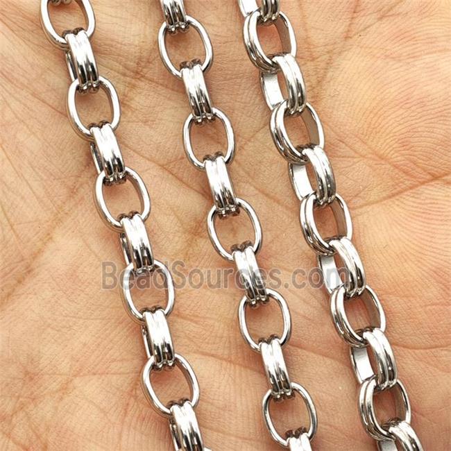 Copper Rolo Chain Platinum Plated