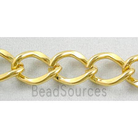 Gold Plated Copper Chain, twisted linker