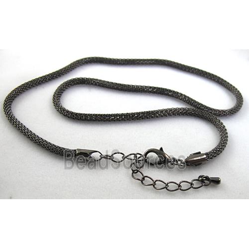 Black copper chain necklace