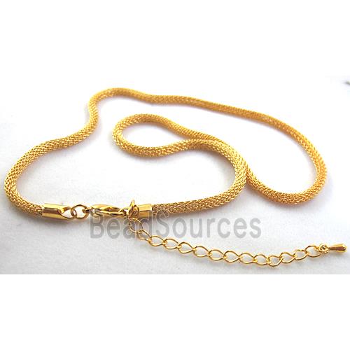 copper chain necklace, golden plated