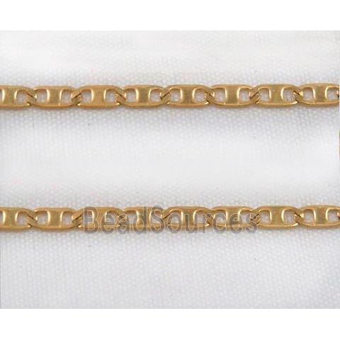 stainless steel chain, gold plated