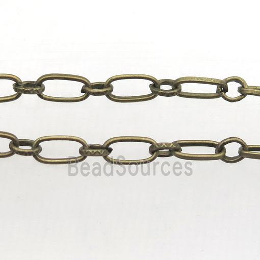 Iron chain, antique bronze