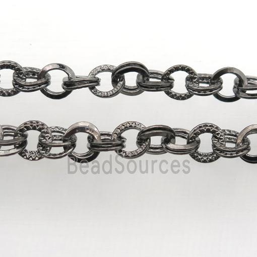 Iron chain, black plated