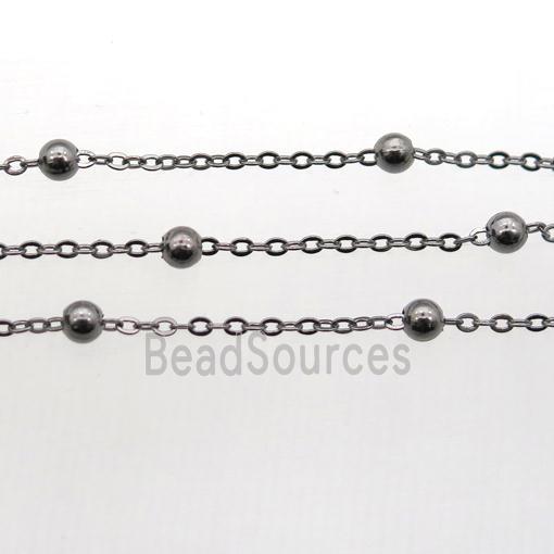 copper chain with ball, black plated