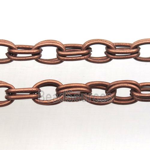 iron chain, antique red