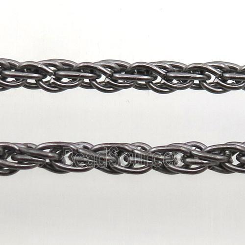 iron chain, black plated