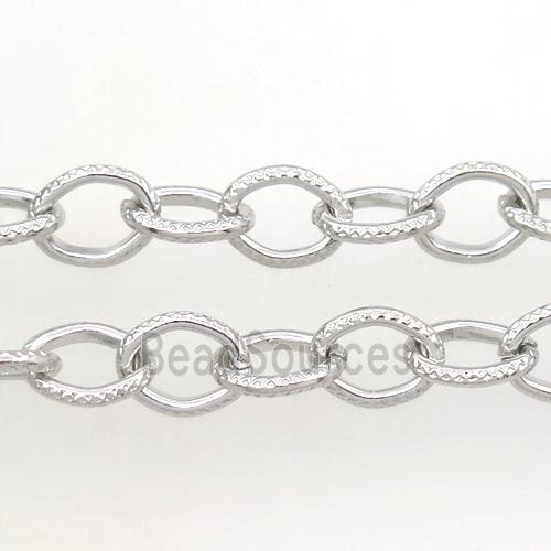 iron chain, platinum plated