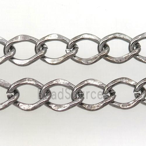 iron chain, black plated