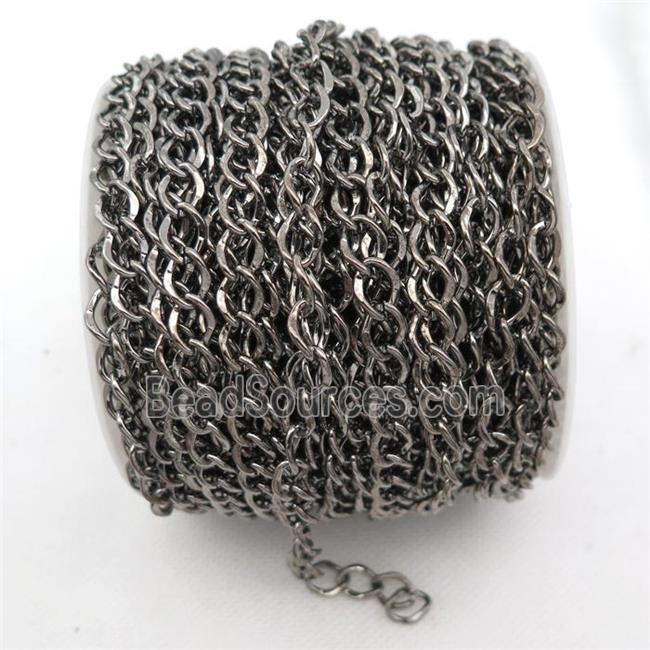 iron chain, black plated