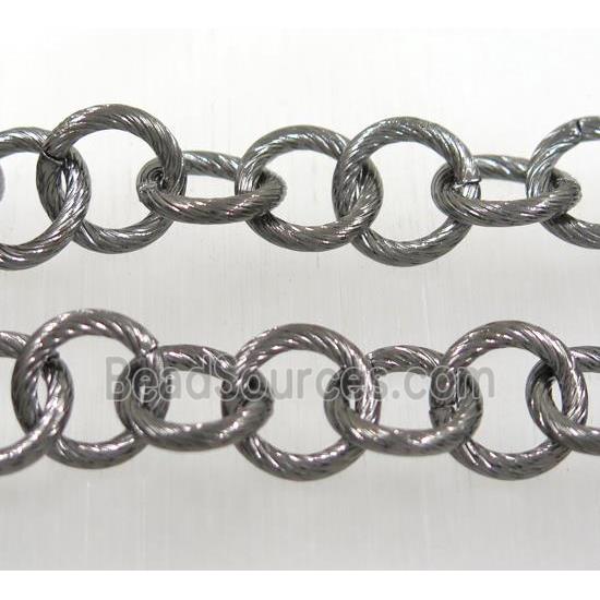 iron chain, black plated