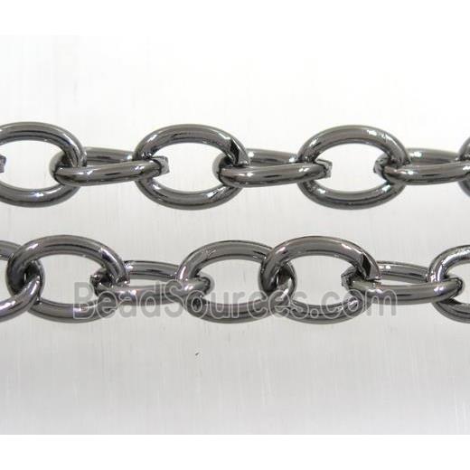 iron chain, black plated