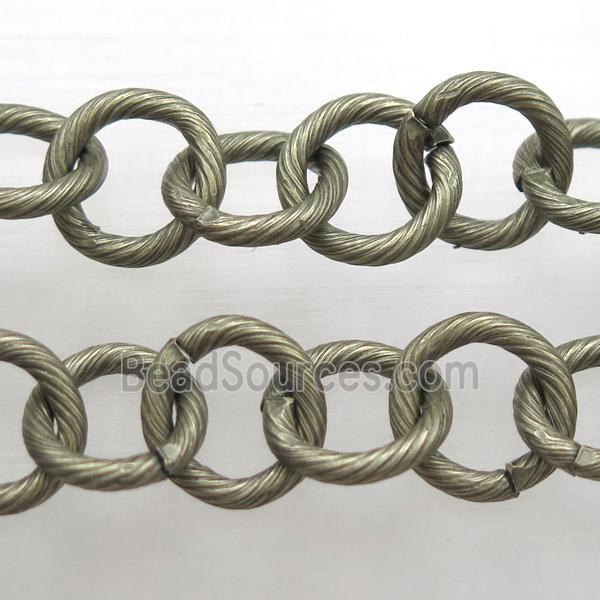 iron chain, bronze