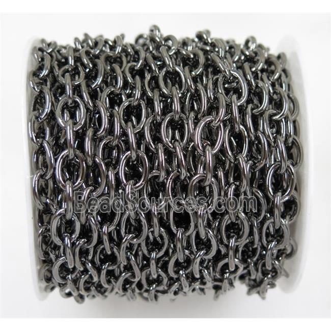 iron chain, black plated