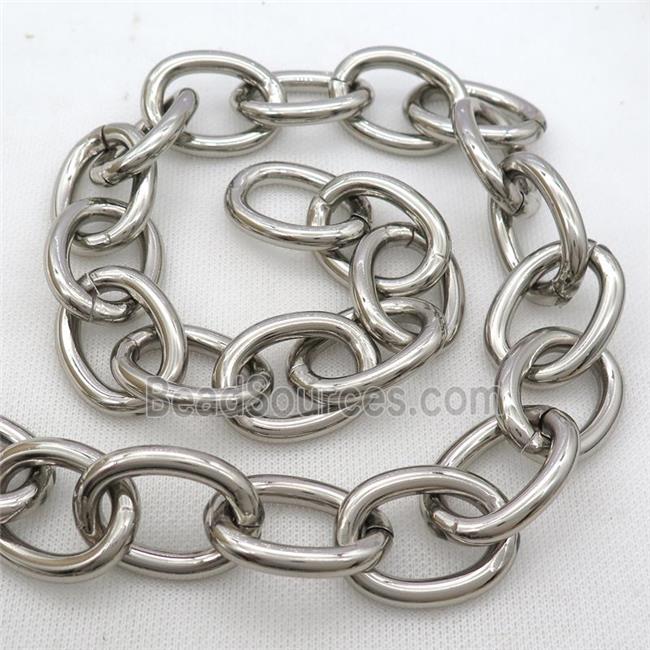 Aluminum chain, platinum plated