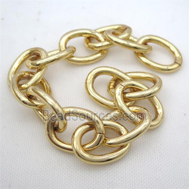 Aluminum chain, gold plated