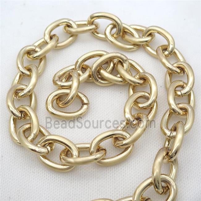 Aluminum chain, gold plated