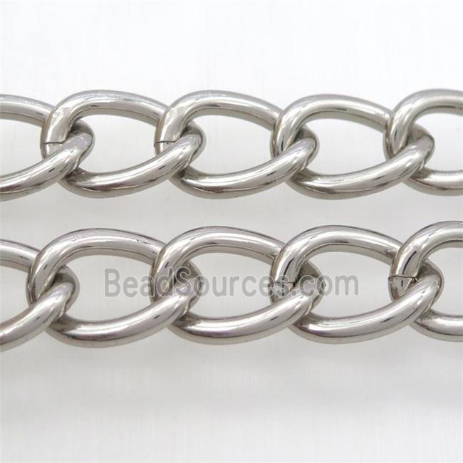 Aluminum chain, platinum plated