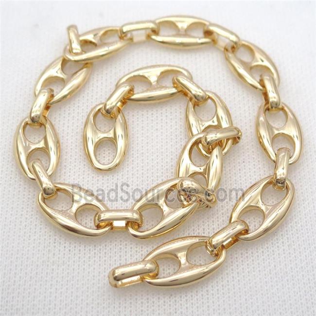 alloy chain, gold plated