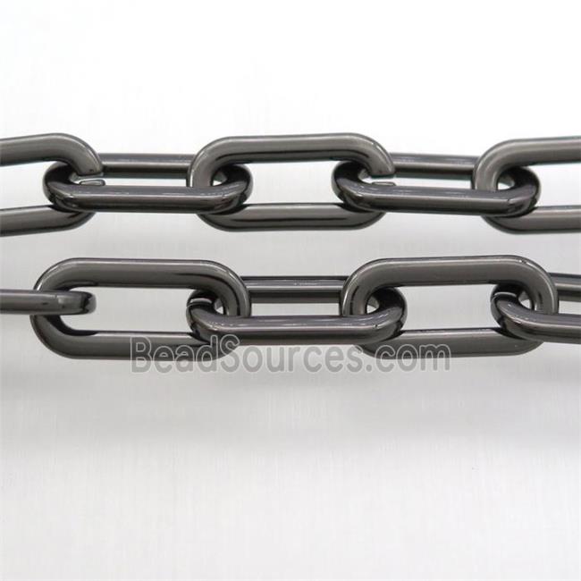 alloy chain, black gunmetal plated