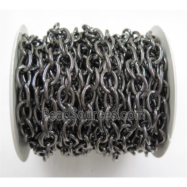 iron chain, black plated