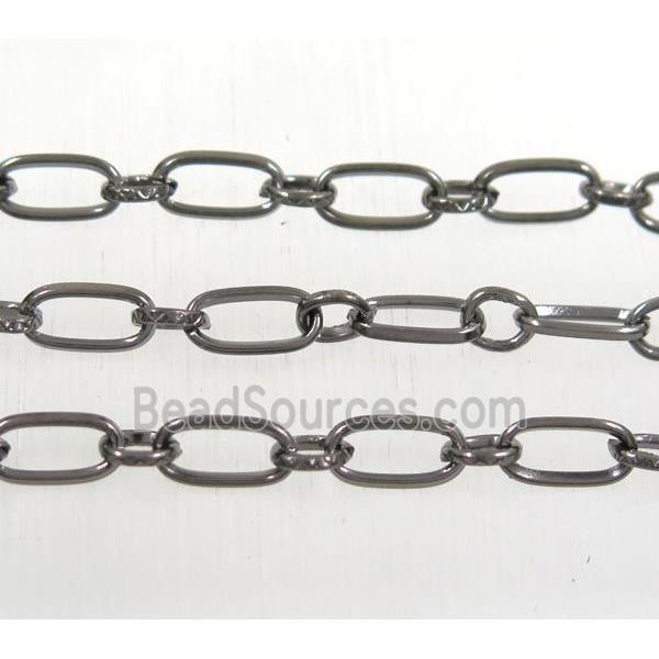 iron chain, black plated