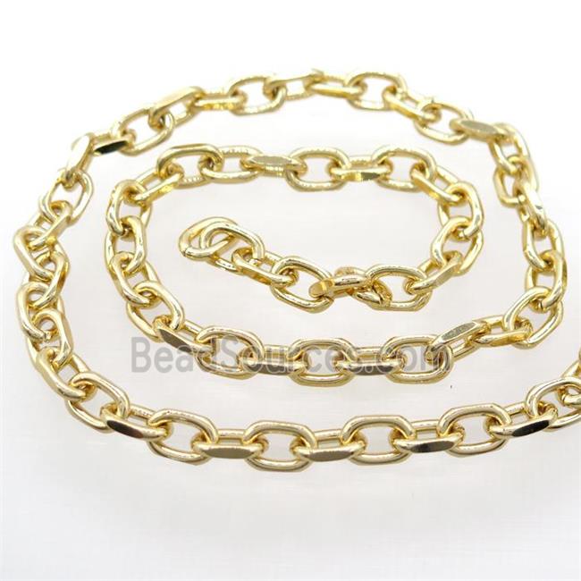 iron chain, gold plated