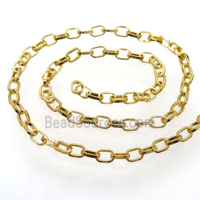 copper Rolo Chain, gold plated