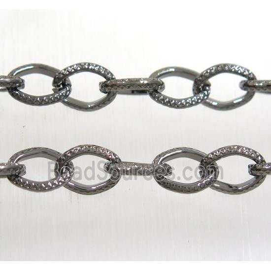 iron chain, black plated