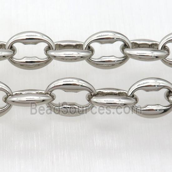 Alloy Chain, platinum plated