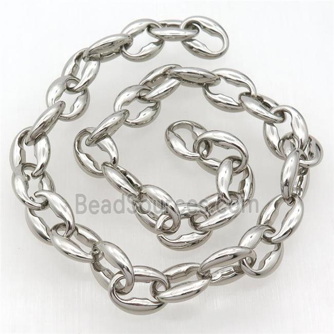 Alloy Chain, platinum plated