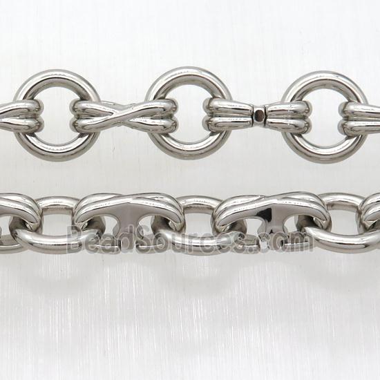 Alloy Chain, platinum plated