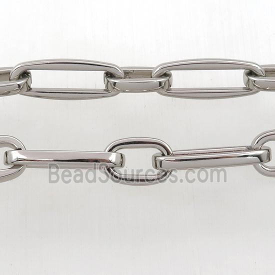 Alloy Chain, platinum plated